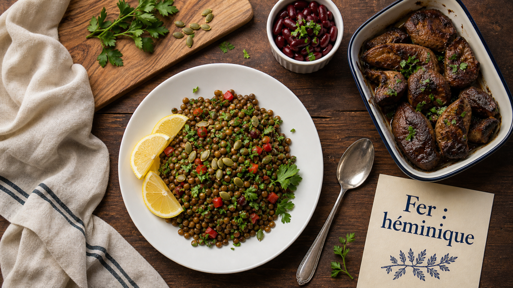 Liste d aliments riche en fer : foie, lentilles et graines