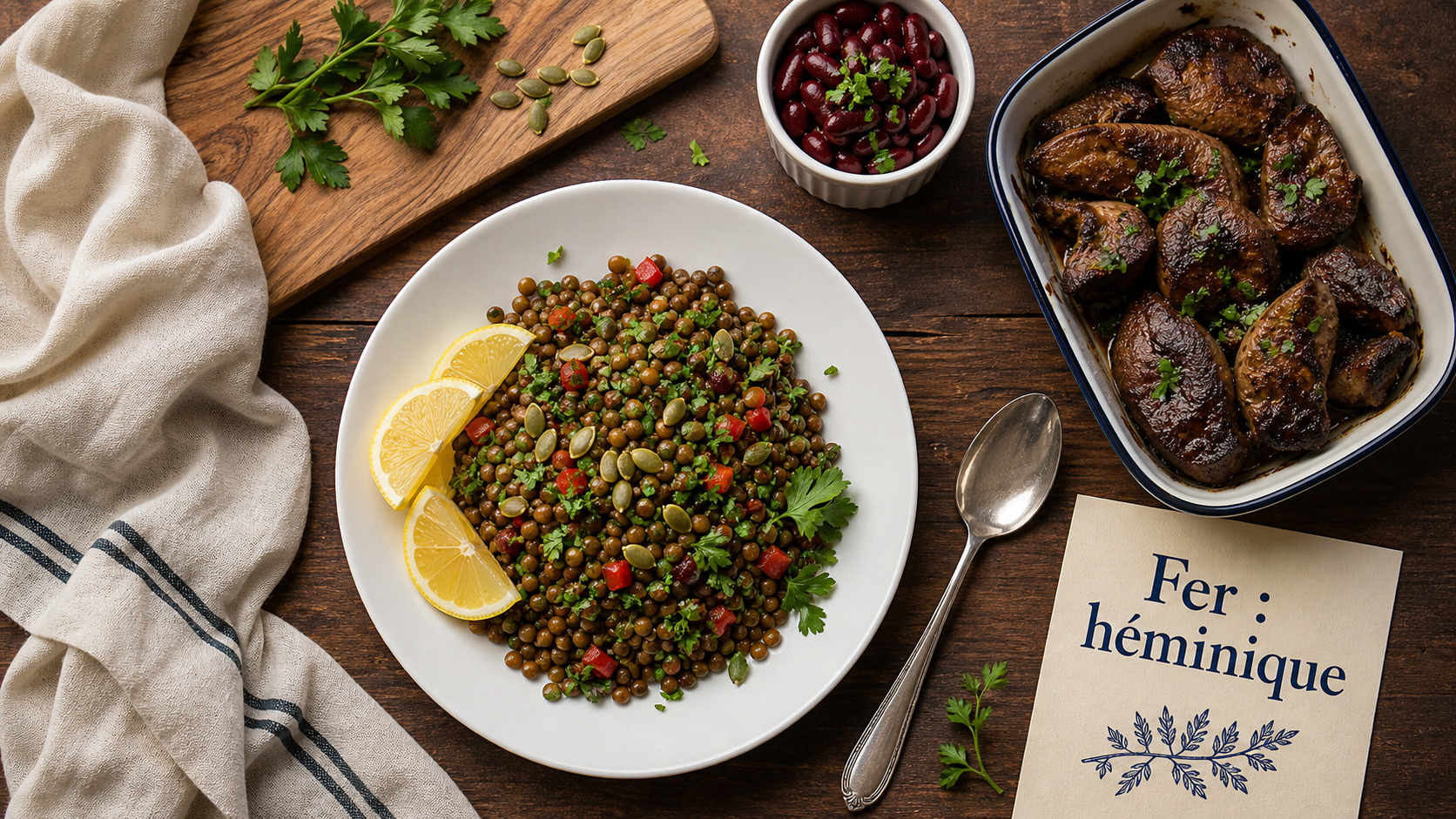 Liste d aliments riche en fer : foie, lentilles et graines