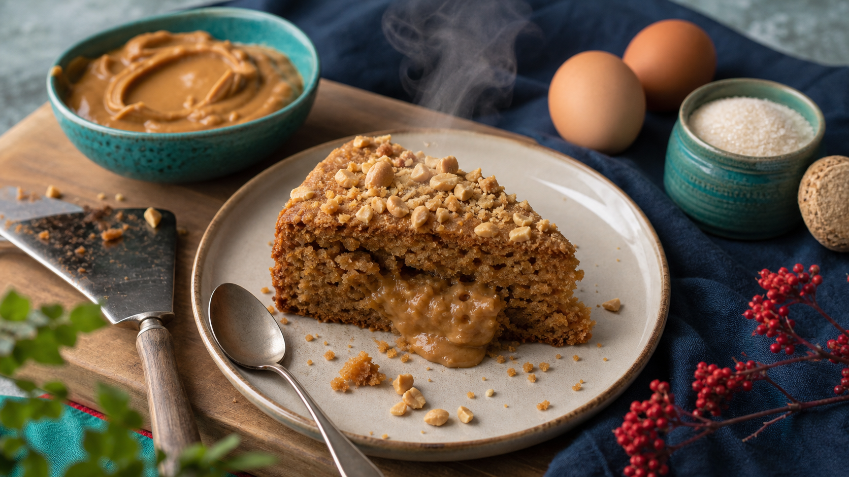 Recette gâteau au beurre de cacahuète facile : gâteau fondant