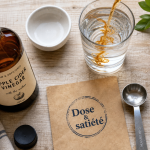 Régime et vinaigre de cidre : 10 ml par jour, eau et vinaigre de cidre