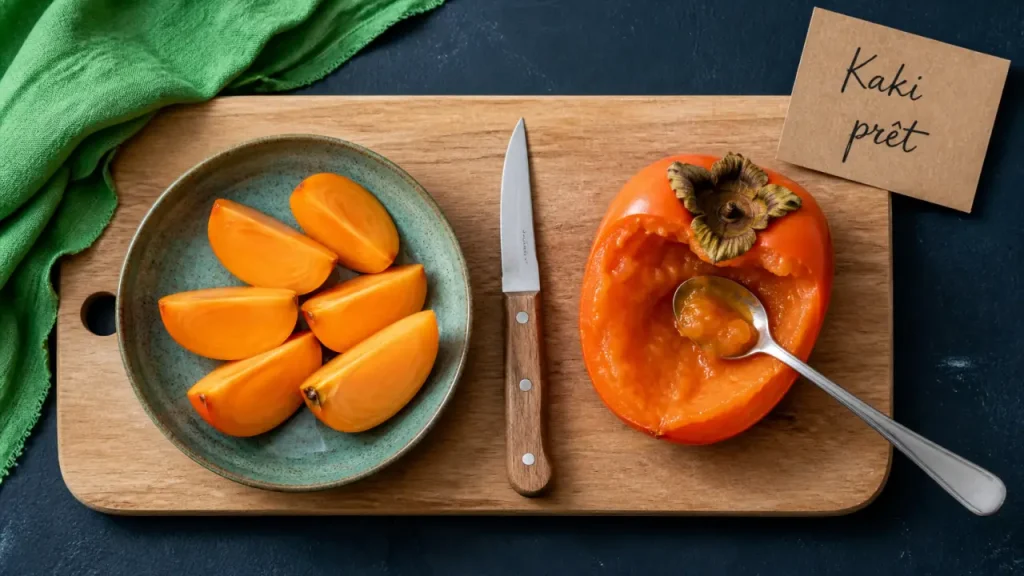 Kaki ferme, blet ou très mûr : la bonne façon de le manger selon sa texture