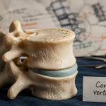 Moulage silicone d’un corps vertebral, protection et amortissement du rachis