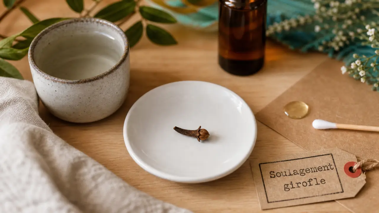 Maux de dents et clou de girofle : clou entier et huile diluée pour soulager