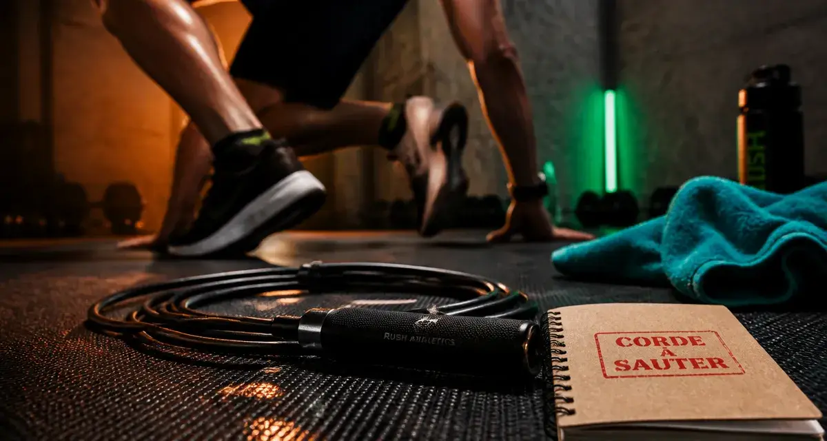 Perdre du poids corde a sauter : 400 calories brûlées, séance sur tapis fitness