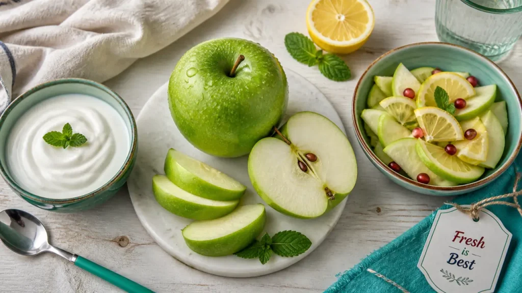Pomme verte moins sucrée et plus rassasiante : digestion, glycémie et satiété