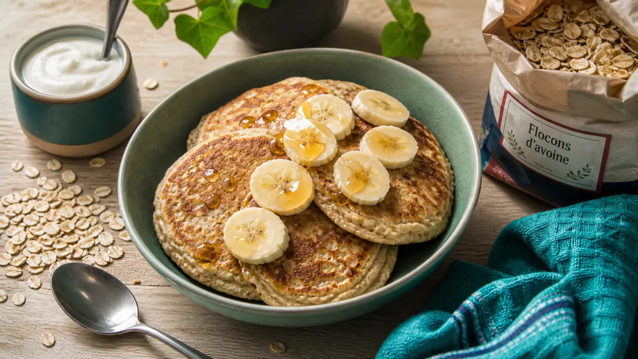 Pancakes aux flocons d avoine et banane, idée que faire avec des flocons d avoine