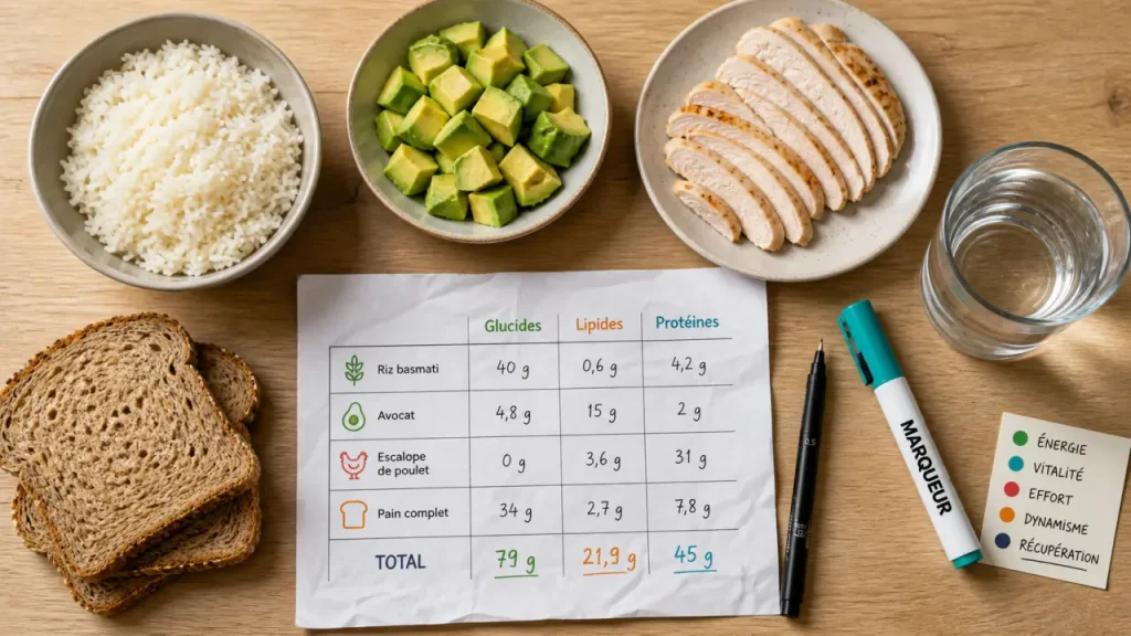 Glucides, lipides, protéines : le tableau de référence avec 4 kcal et 9 kcal