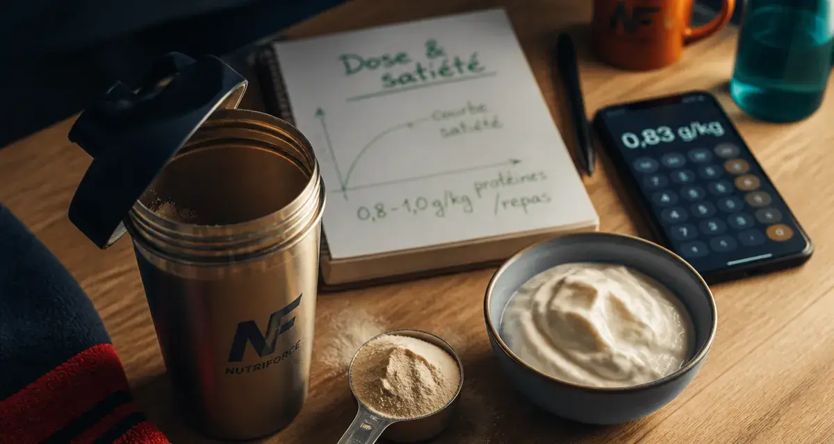 Whey protéine et perte de poids : shaker et fromage blanc grec