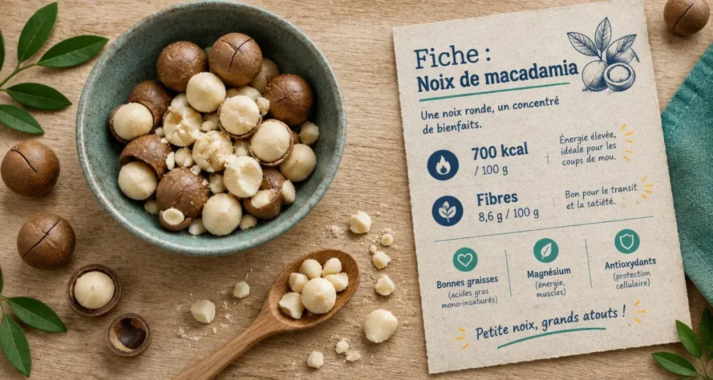 Noix de macadamia : bienfaits réels pour le cœur et la peau, et limites à connaître