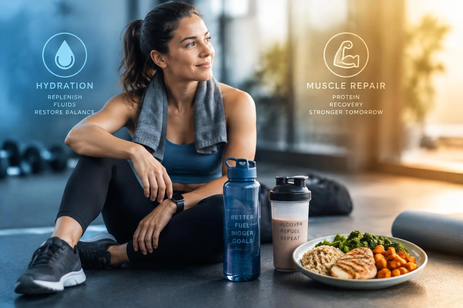 Récupération après le sport : hydratation, glucides, protéines