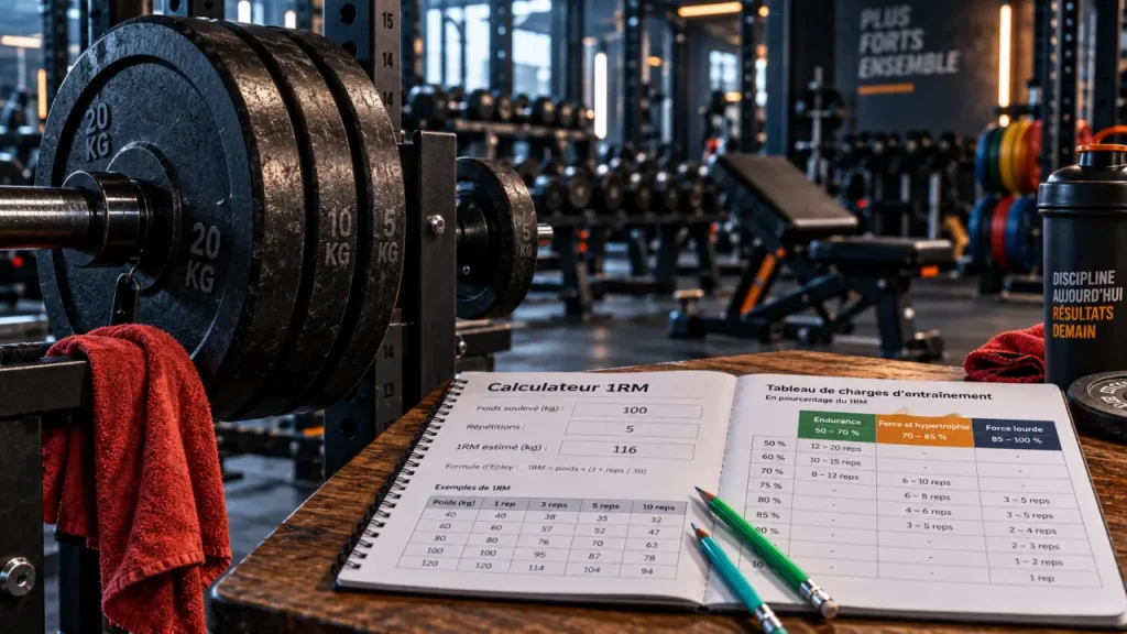 Tableau de force musculation : choisir sa charge sans confondre maximum et séries